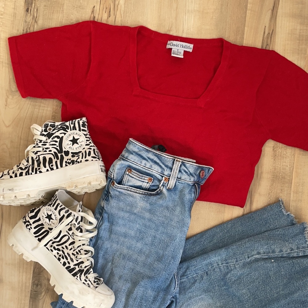 Square neck vintage tee